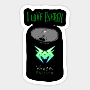 WhyVxnom I love Energy Merch Sticker